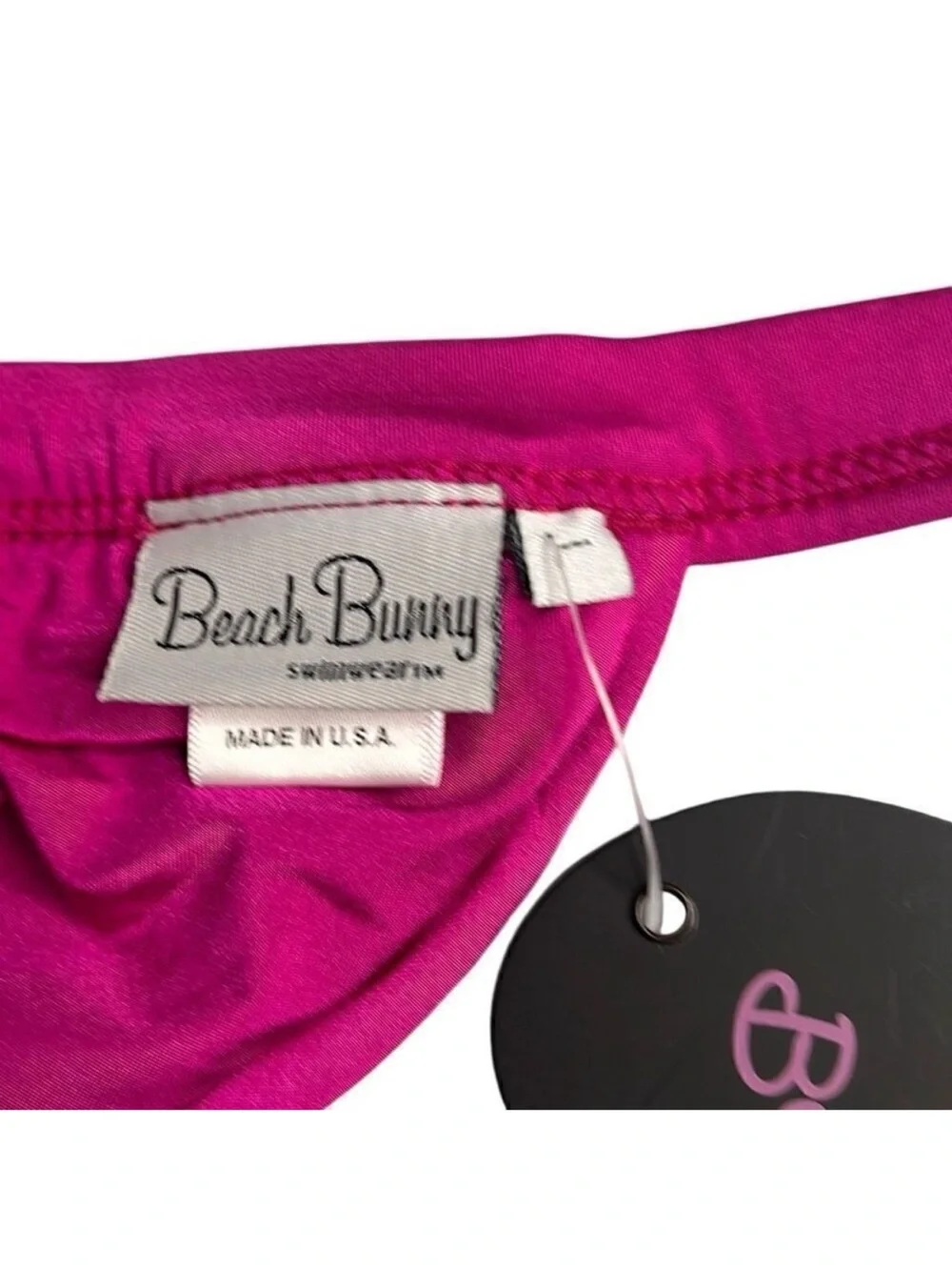 Women’s One-Shoulder Fuchsia Bikini with Jewel Accents